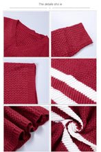 Load image into Gallery viewer, Striped Crop knitted Sweater