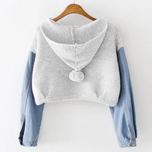 Load image into Gallery viewer, Two Tone Crop Sweater