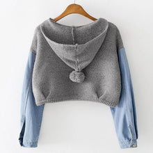 Load image into Gallery viewer, Two Tone Crop Sweater