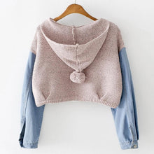 Load image into Gallery viewer, Two Tone Crop Sweater