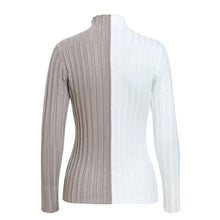 Load image into Gallery viewer, Two Tone Turtleneck Knitted Shirt