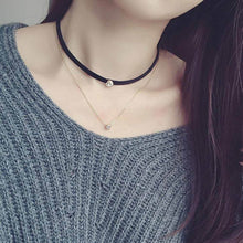 Load image into Gallery viewer, Double Layer Crystal Choker
