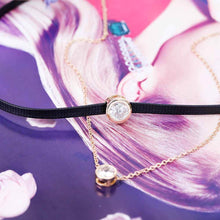 Load image into Gallery viewer, Double Layer Crystal Choker