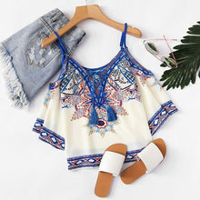 Load image into Gallery viewer, Boho Open Shoulder Blouse