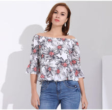 Load image into Gallery viewer, Flared Sleeve Off-Shoulder