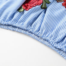 Load image into Gallery viewer, Floral Embroidery Off-Shoulder