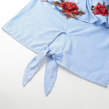 Load image into Gallery viewer, Floral Embroidery Off-Shoulder