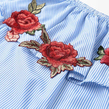 Load image into Gallery viewer, Floral Embroidery Off-Shoulder