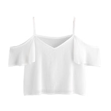 Load image into Gallery viewer, Plaid Crop Off-Shoulder