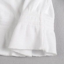 Load image into Gallery viewer, Ruffled Half Sleeve Crop Off-Shoulder