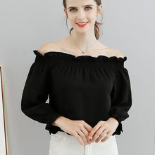 Load image into Gallery viewer, Ruffled Long Sleeve Off-Shoulder