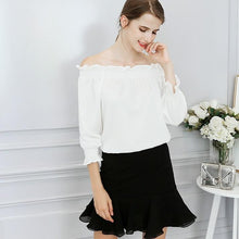 Load image into Gallery viewer, Ruffled Long Sleeve Off-Shoulder