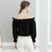 Load image into Gallery viewer, Ruffled Long Sleeve Off-Shoulder
