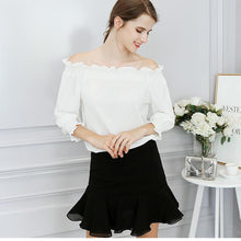 Load image into Gallery viewer, Ruffled Long Sleeve Off-Shoulder
