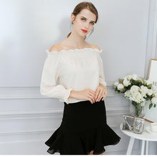 Load image into Gallery viewer, Ruffled Long Sleeve Off-Shoulder