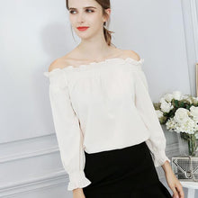 Load image into Gallery viewer, Ruffled Long Sleeve Off-Shoulder