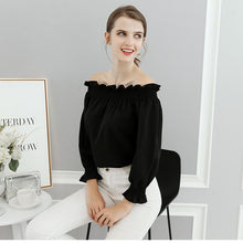 Load image into Gallery viewer, Ruffled Long Sleeve Off-Shoulder