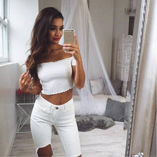 Load image into Gallery viewer, Sexy Crop Off-Shoulder