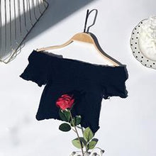 Load image into Gallery viewer, Sexy Crop Off-Shoulder