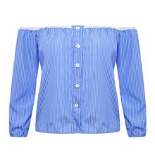 Load image into Gallery viewer, Striped Off-Shoulder
