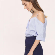 Load image into Gallery viewer, Striped Off-Shoulder