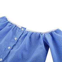 Load image into Gallery viewer, Striped Off-Shoulder