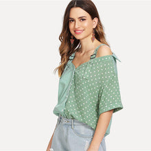 Load image into Gallery viewer, Striped &amp; Polka Dot Off-Shoulder