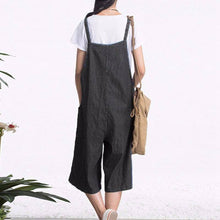 Load image into Gallery viewer, Overall Wide Leg Denim Pants