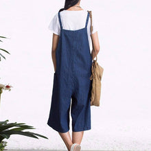 Load image into Gallery viewer, Overall Wide Leg Denim Pants