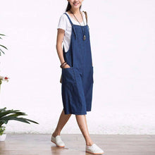 Load image into Gallery viewer, Overall Wide Leg Denim Pants