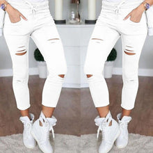 Load image into Gallery viewer, Drawstring Waist Denim Pants