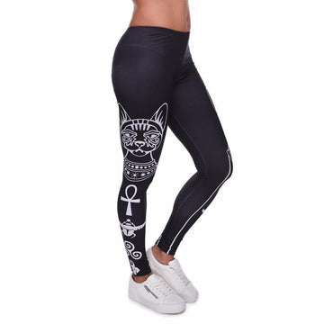 Egyptian Cat Symbol Workout Leggings