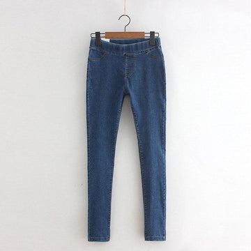 Pencil Elastic Waist Jeans