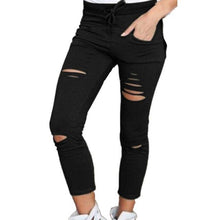 Load image into Gallery viewer, Shredded Denim Pants