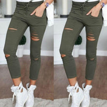 Load image into Gallery viewer, Shredded Denim Pants
