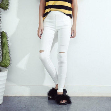 Shredded Pencil Pants