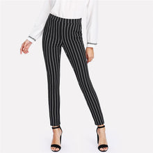 Load image into Gallery viewer, Striped Elastic Waist Pants