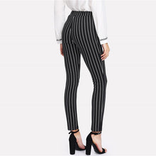 Load image into Gallery viewer, Striped Elastic Waist Pants