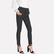 Load image into Gallery viewer, Striped Elastic Waist Pants
