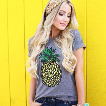 Pineapple Print T-Shirt (5 Colors)