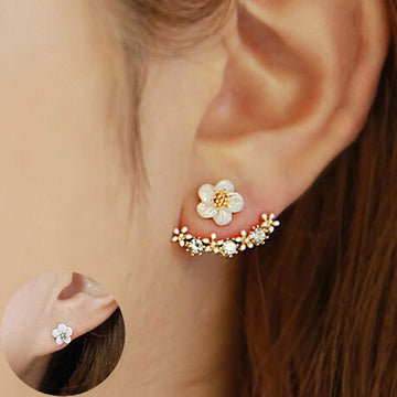 Flower Crystal Earrings (3 Colors)