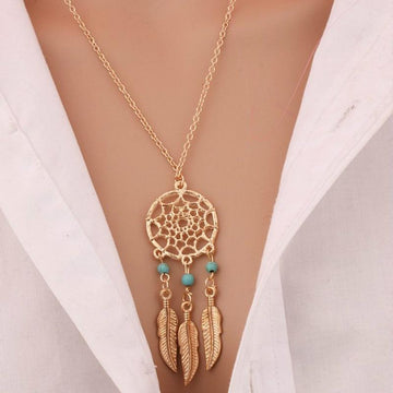 Feather Pendant Necklace