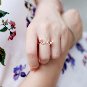 Angel Wings Adjustable Ring