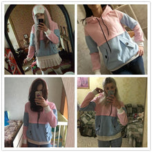 Load image into Gallery viewer, Two Tone Patchwork Hoodie