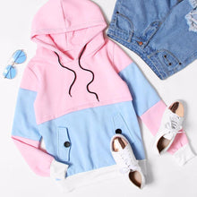 Load image into Gallery viewer, Two Tone Patchwork Hoodie