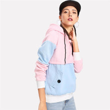 Load image into Gallery viewer, Two Tone Patchwork Hoodie