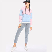 Load image into Gallery viewer, Two Tone Patchwork Hoodie