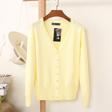 Solid V-Neck Sweater