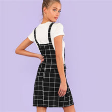 Load image into Gallery viewer, Plaid Overall Skirt