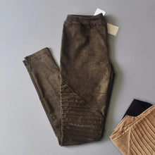 Load image into Gallery viewer, Elastic Suede Pants